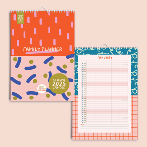 Good Tuesday 2025 Family Planner Calendar Colour Flow A3